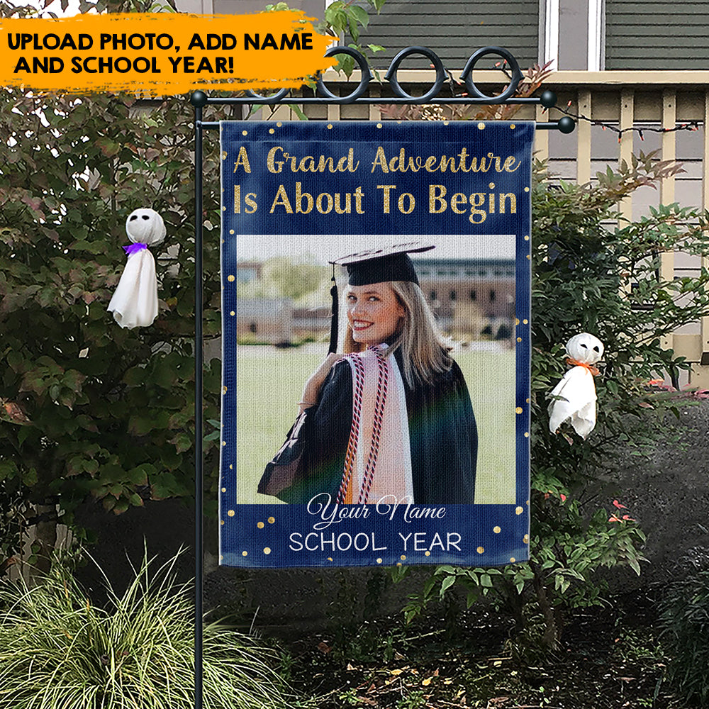 Congrats Grad, Graduation Gift - Personalized Garden Flag AD