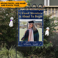 Thumbnail for Congrats Grad, Graduation Gift - Personalized Garden Flag AD