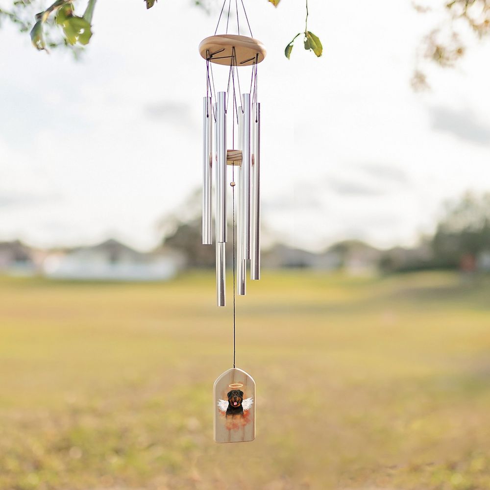 Custom Angel Dog Cat With Wings Memorial Wind Chime, Memorial Gift AZ