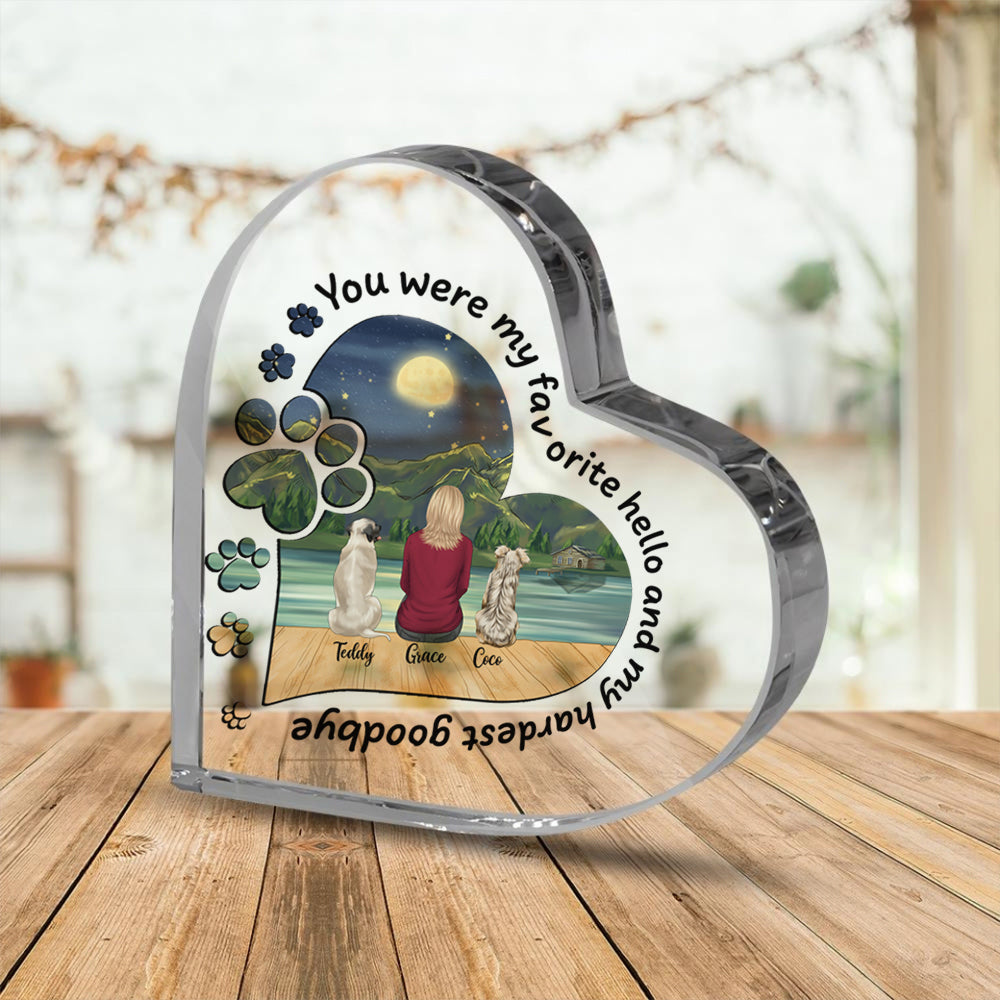 Once by side, forever in my heart - Personalized heart acrylic plaque AA