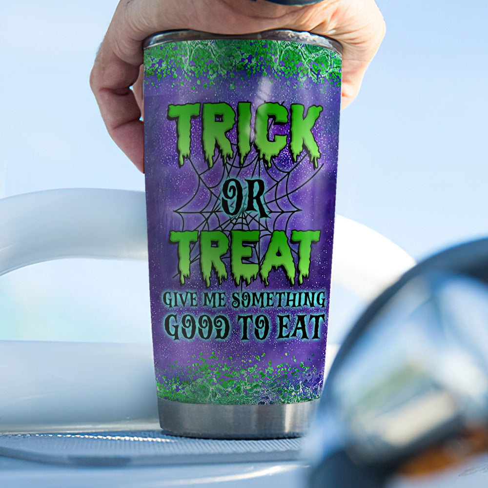Trick Or Treat Custom Halloween Dog Tumbler, DIY Gift For Dog Lovers AA