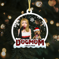Thumbnail for Personalized Dog Mom Christmas Printed Acrylic Ornament, Gift For Dog Lover AE