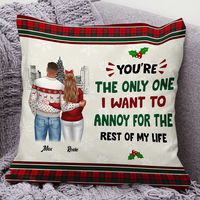 Thumbnail for Personalized Annoy You For The Rest Of My Life Pillow, Christmas Gift For Love Couple AD