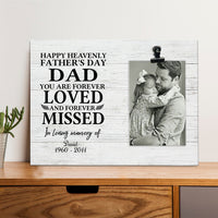 Thumbnail for Happy Father's day in heaven - Personalized Photo clip frame AA