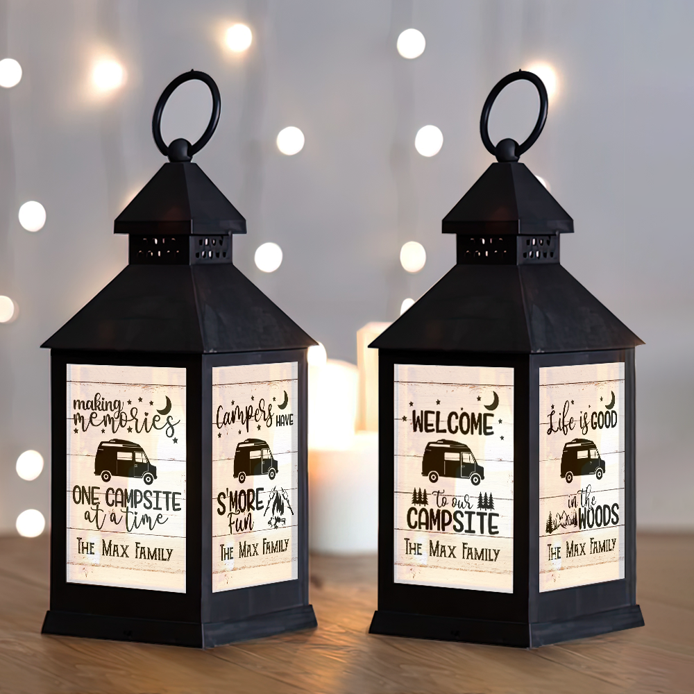 Custom Making Memories One Campsite Camping Lantern II, Gift For Camper FC