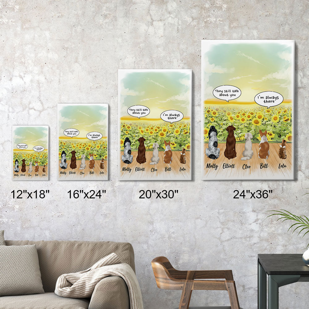 They Still Talk About You Conversation - Canvas Print, Fluffy Dog & Cat Memorial Gifts AK