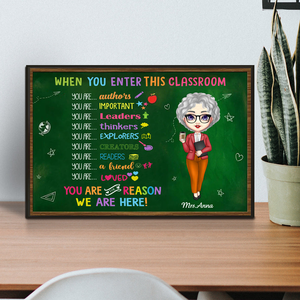 Classroom Rules Teacher Canvas, DIY Decor For Teachers On Back To School Day AK