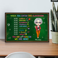 Thumbnail for Classroom Rules Teacher Canvas, DIY Decor For Teachers On Back To School Day AK