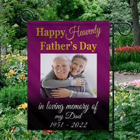 Thumbnail for Father's Day Memorial Personalized Garden Flag AD