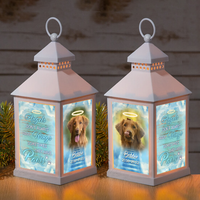 Thumbnail for Personalized Angels Sometimes Have Paws Dog Memorial Lantern, Sympathy Gift For Dog Lovers JonxiFon