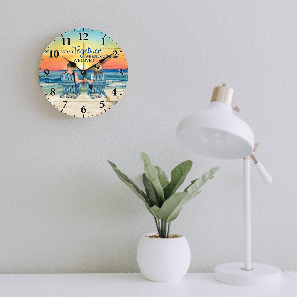 Personalized You & Me We Got This Couple Wooden Clock, Anniversary Gift For Couple AH
