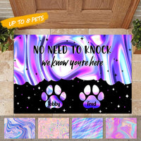 Thumbnail for Hologram Pawprints Pets Personalized Doormat AB