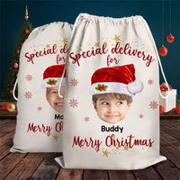 Thumbnail for Personalized Face Photo Special Delivery For Christmas Bag, Christmas Gift For Family AB