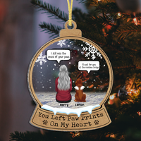 Thumbnail for You Left Paw Prints On My Heart Personalized Dog Memorial Printed Acrylic Ornament, Sympathy Gift AE