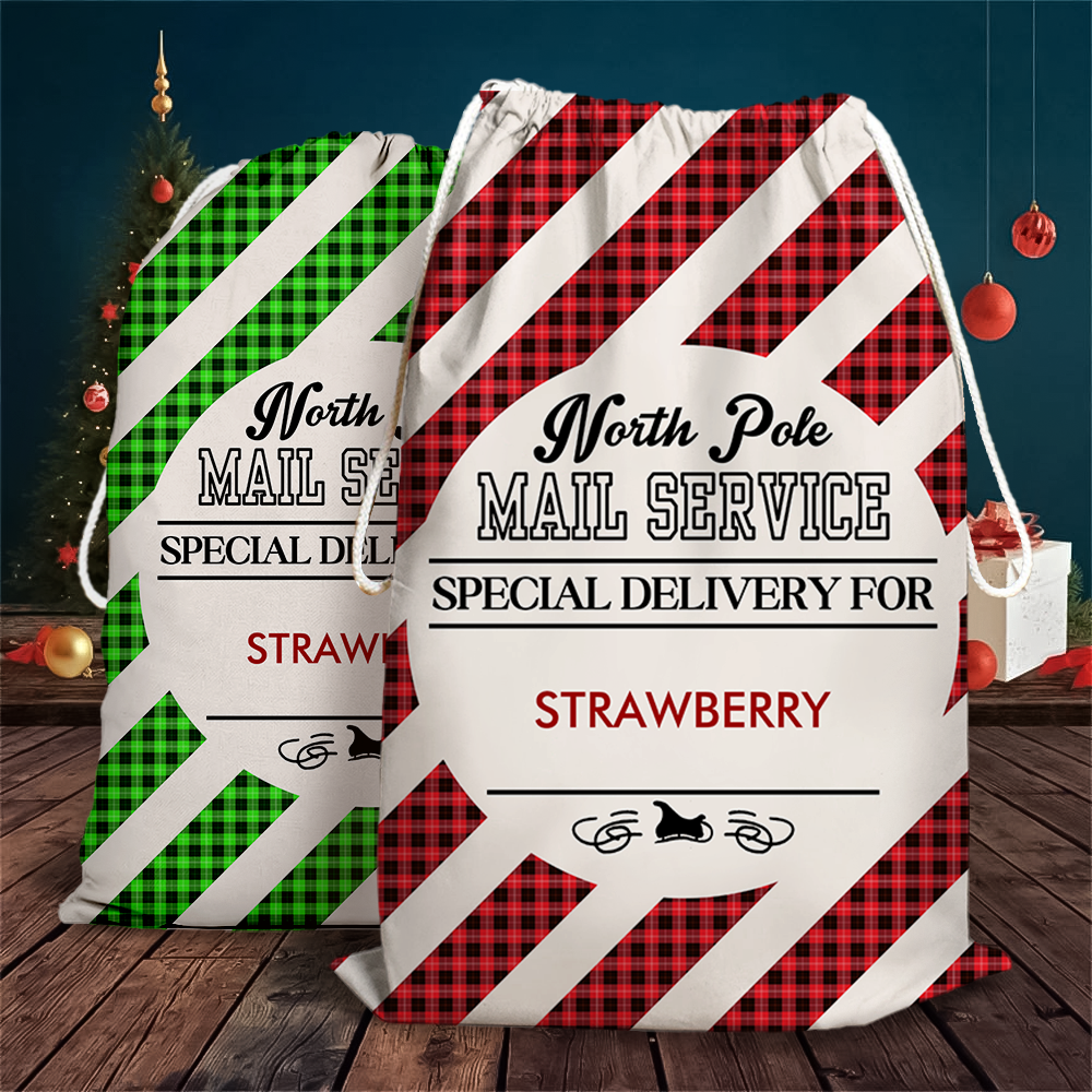 Personalized Christmas Mail Service Delivery Family Christmas Bag, Christmas Gift AB