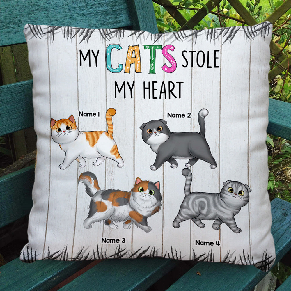 Personalized Trouble Makers Cat Mom Pillow, Gift For Cat Lover AD
