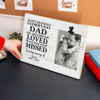 Thumbnail for Happy Father's day in heaven - Personalized Photo clip frame AA