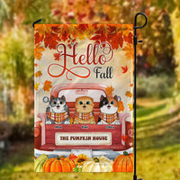 Thumbnail for Happy Fall Y'all Dog Cat Garden Flag, Fall Truck Flag AD