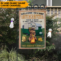 Thumbnail for Funny Welcome Garden Flag, Camping Flag - Personalized Garden Flag AD