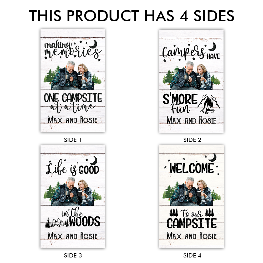 Custom RV Photo Making Memories One Campsite Camping Lantern II, Gift For Camper JonxiFon