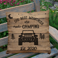 Thumbnail for Custom Happy Campers Camping Pillow, Gift For Camper AD