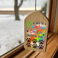 Thumbnail for Personalized My Heart At The Rainbow Memorial Wind Chime, Sympathy Gift AZ