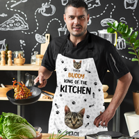 Thumbnail for Custom King / Queen Of The Kitchen Dog Cat Photo Apron, Kitchen Gift AI