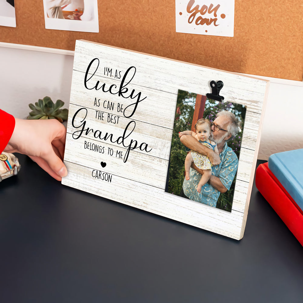 LUCKY as can be the best - Personalized Photo clip frame AA