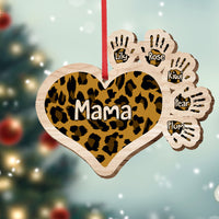 Thumbnail for Gift For Grandma Hands Christmas Wood Ornament, Customized Holiday Ornament AE