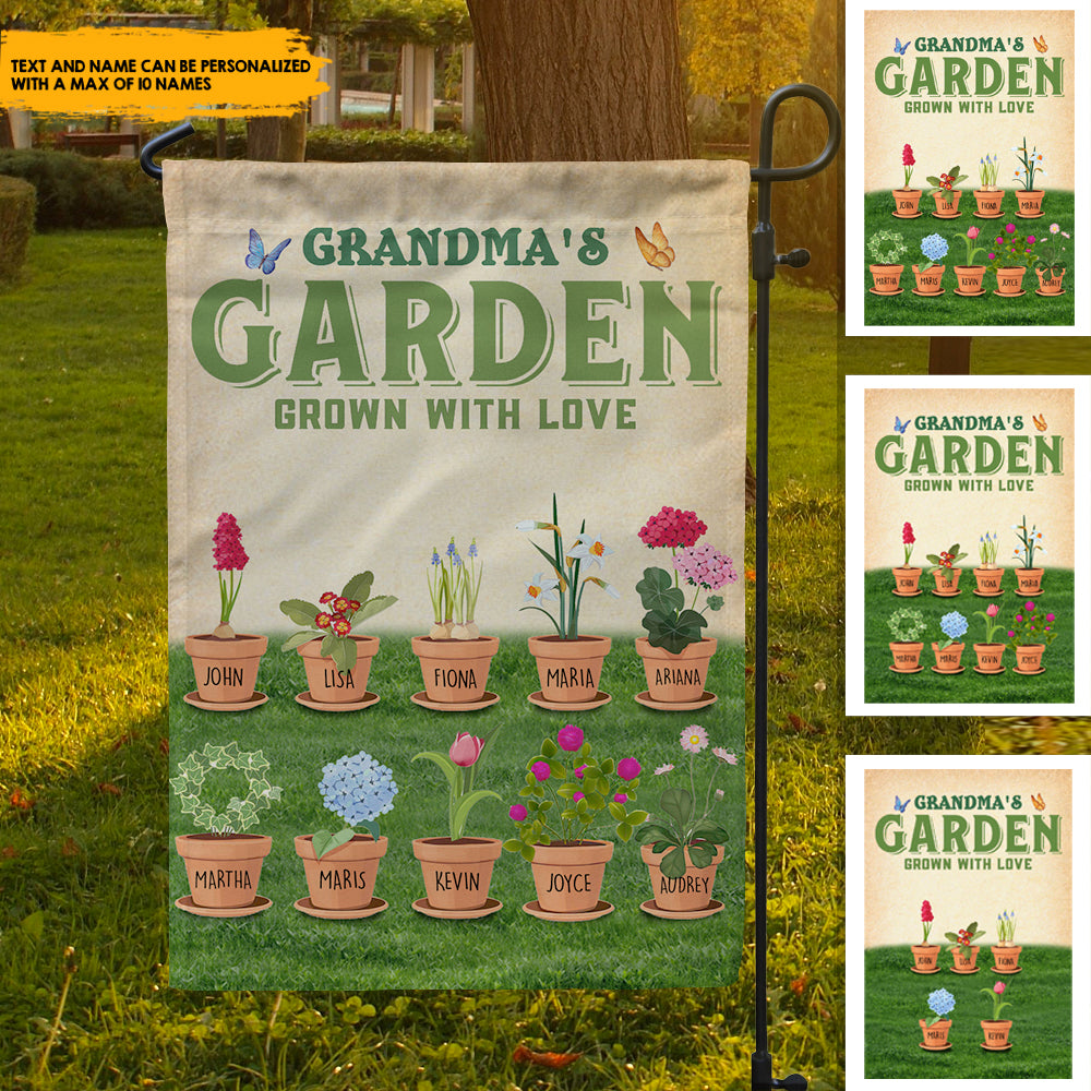 Grandma Garden of Love - Personalized Flag AD