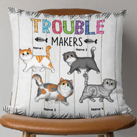 Thumbnail for Personalized Trouble Makers Cat Mom Pillow, Gift For Cat Lover AD