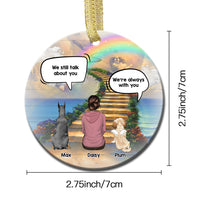 Thumbnail for Personalized I Still Talk About You Memorial Dog Loss Of Pet Ceramic Christmas Ornament AE