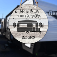 Thumbnail for Custom Happy Campers Camping Wooden Sign, Gift For Camper Z