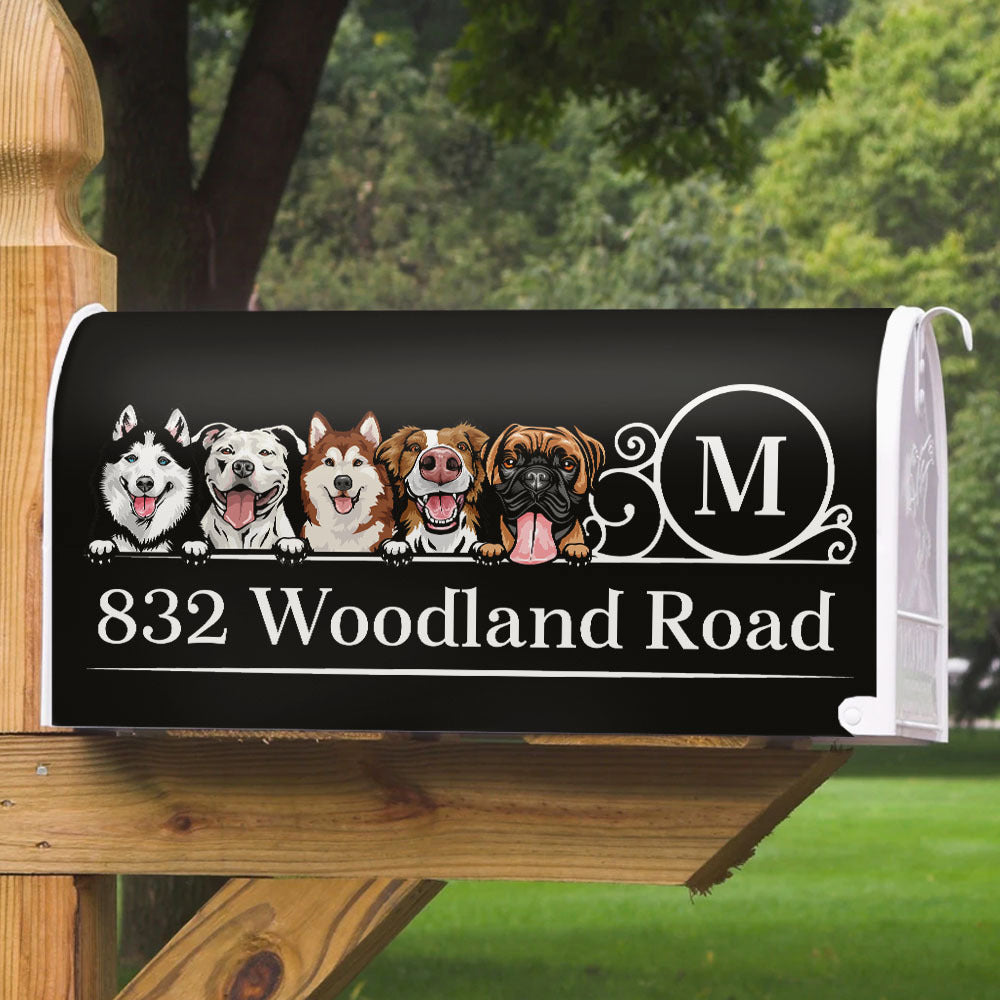Custom Family Name House Address Magnetic Mailbox Cover, Pet Lover Gift AF