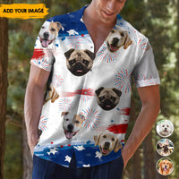 Thumbnail for Independence Day Dog Face - Hawaiian Shirt AI