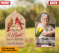 Thumbnail for A big piece of my HEART lives in HEAVEN - Personalized Wind Chimes AZ
