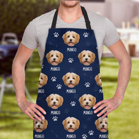 Thumbnail for Custom Dog Cat Paws Photo Apron, Pet Lover Gift AI