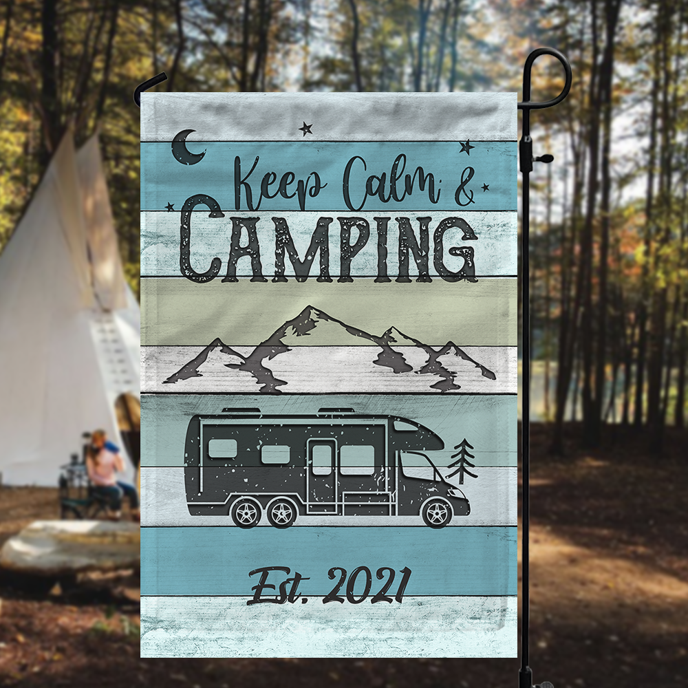 Custom Happy Campers Camping Garden Flag, Gift For Camper AD