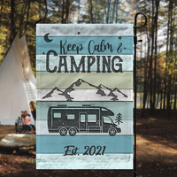 Thumbnail for Custom Happy Campers Camping Garden Flag, Gift For Camper AD