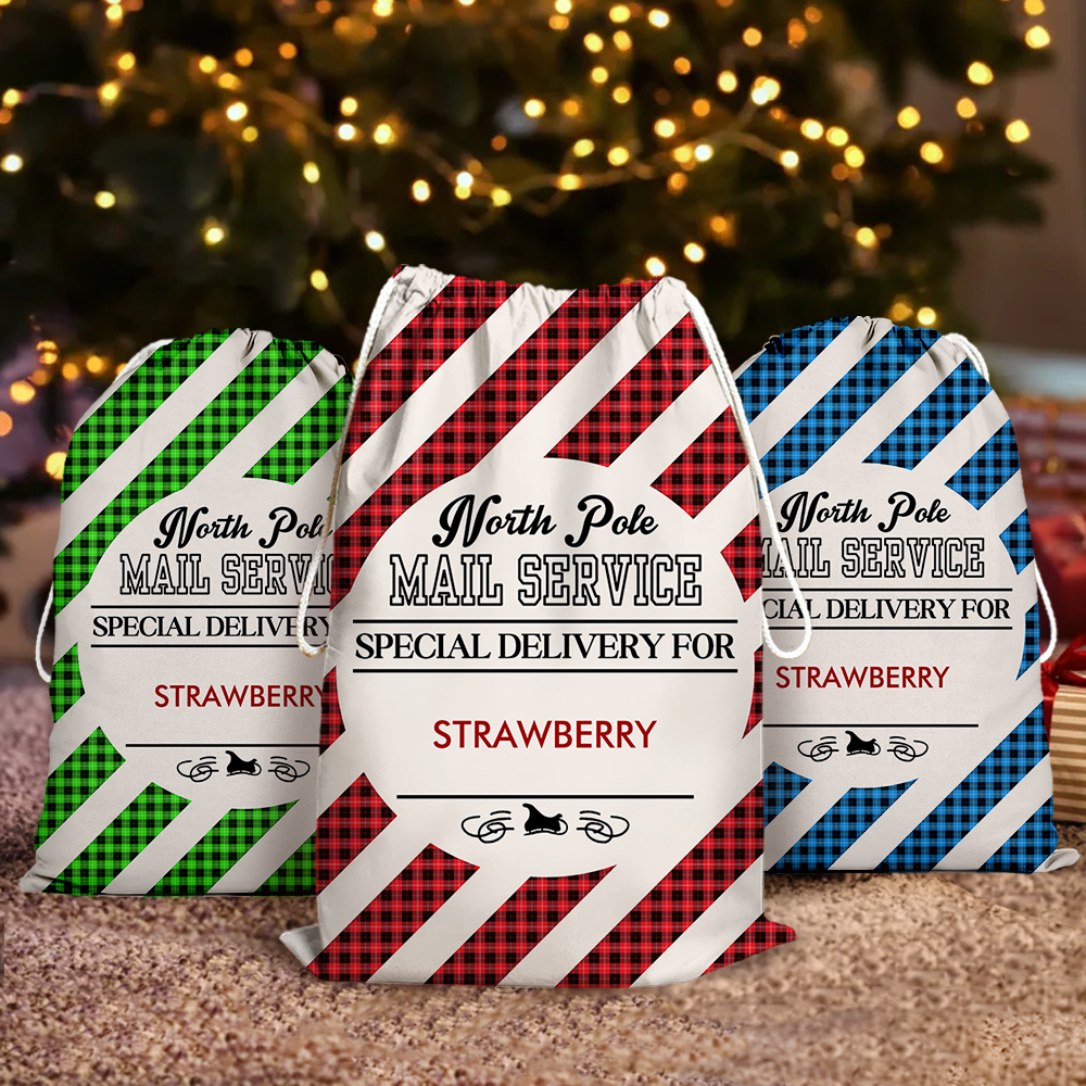 Personalized Christmas Mail Service Delivery Family Christmas Bag, Christmas Gift AB