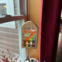 Thumbnail for Personalized My Heart At The Rainbow Memorial Wind Chime, Sympathy Gift AZ
