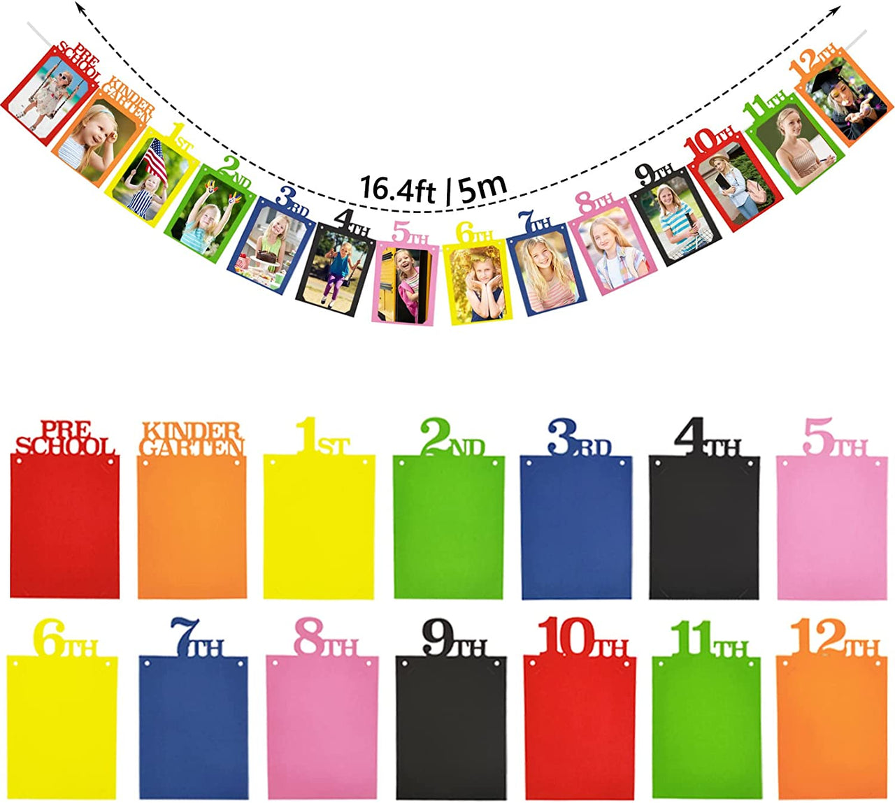 Graduation Photo Banner for 2025 Party Decorations,K-12 School Pictures FC