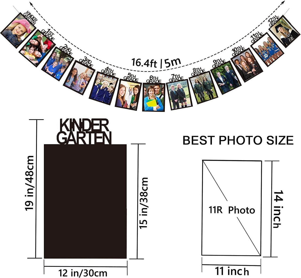Graduation Photo Banner for 2025 Party Decorations,K-12 School Pictures FC