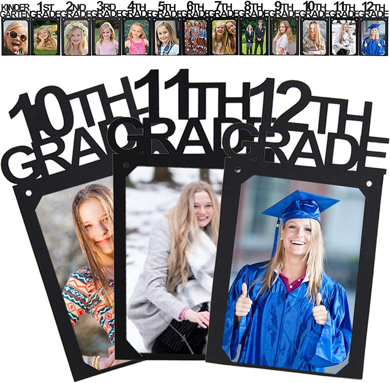 Graduation Photo Banner for 2025 Party Decorations,K-12 School Pictures FC