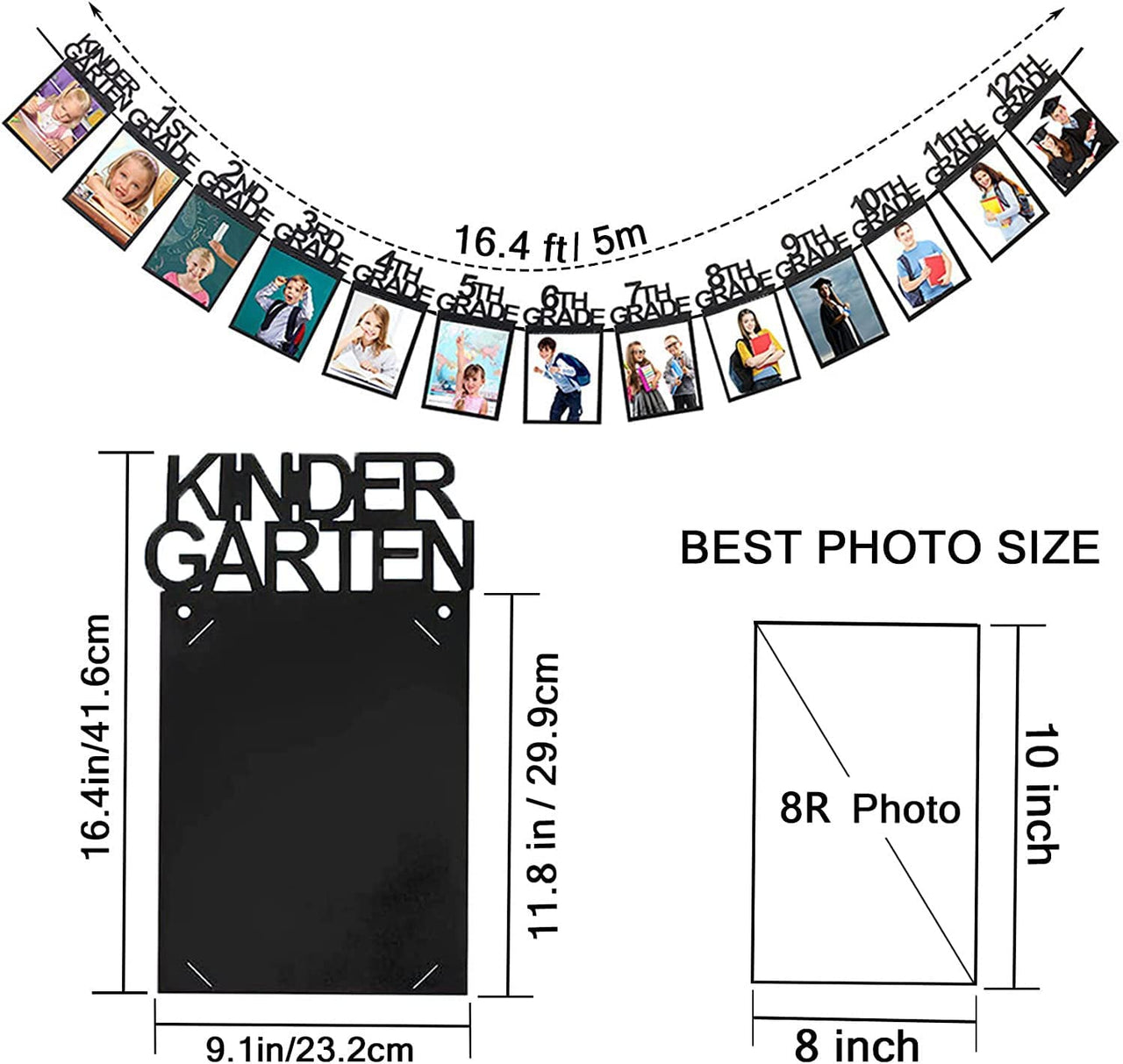 Graduation Photo Banner for 2025 Party Decorations,K-12 School Pictures FC