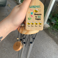 Thumbnail for Personalized Reason To Bee Happy Wind Chime Mom Grandma, Gift For Grandma AZ