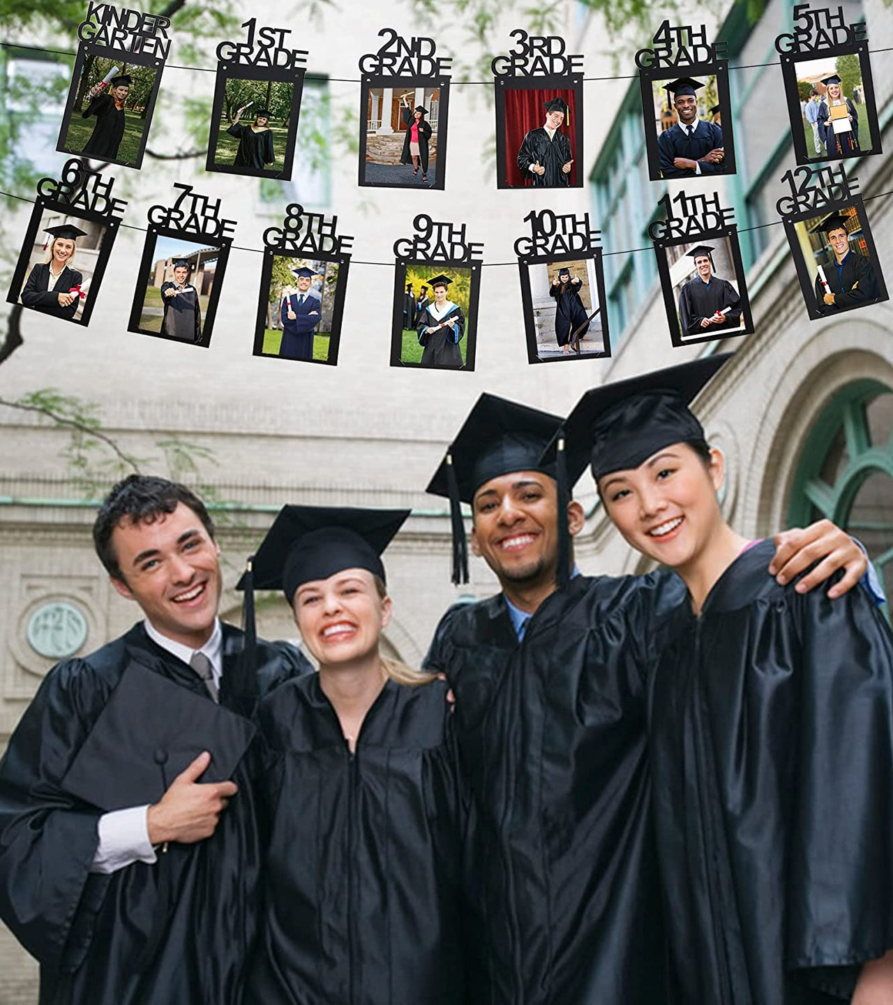 Graduation Photo Banner for 2025 Party Decorations,K-12 School Pictures FC