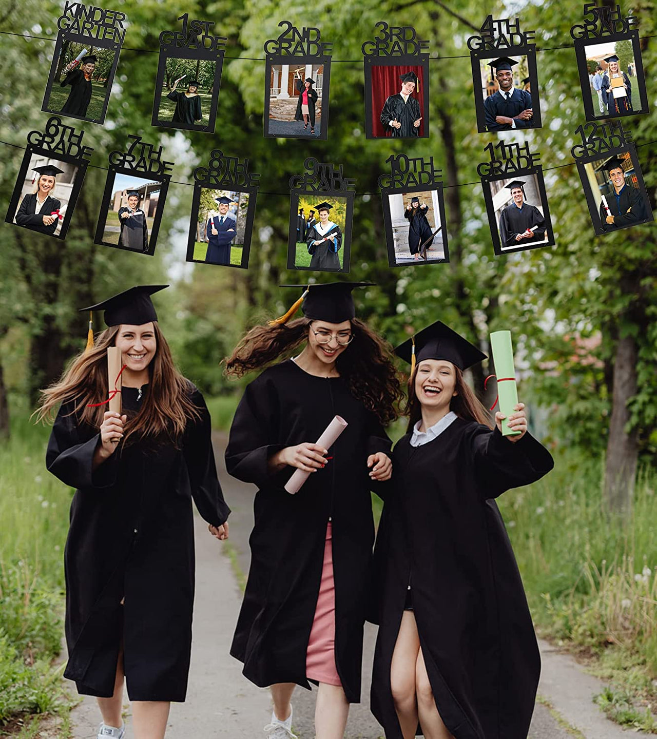 Graduation Photo Banner for 2025 Party Decorations,K-12 School Pictures FC