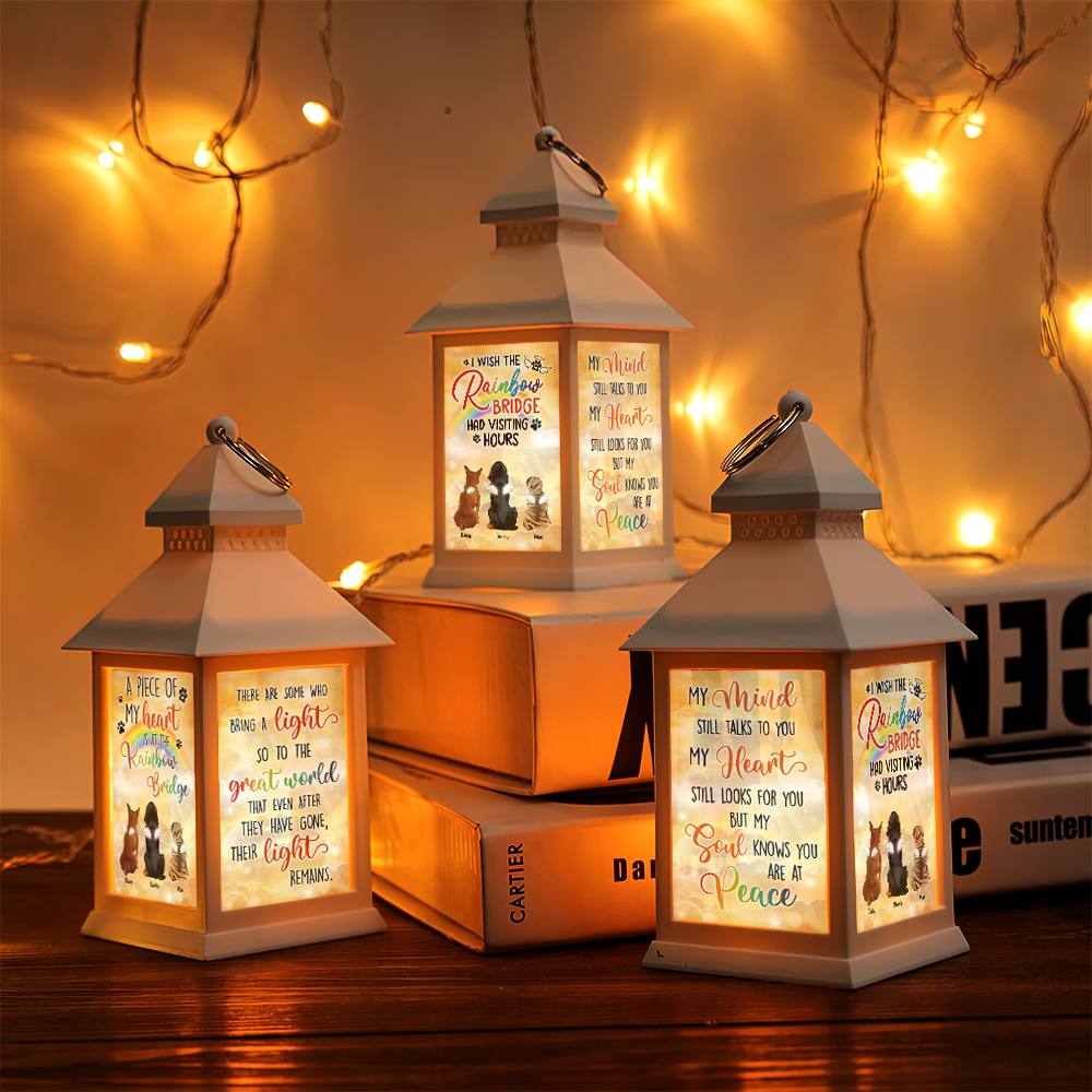 Custom A Piece Of My Heart Dog Cat Memorial Lantern II, Memorial Gift YHN-THUY