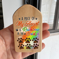 Thumbnail for Personalized My Heart At The Rainbow Memorial Wind Chime, Sympathy Gift AZ